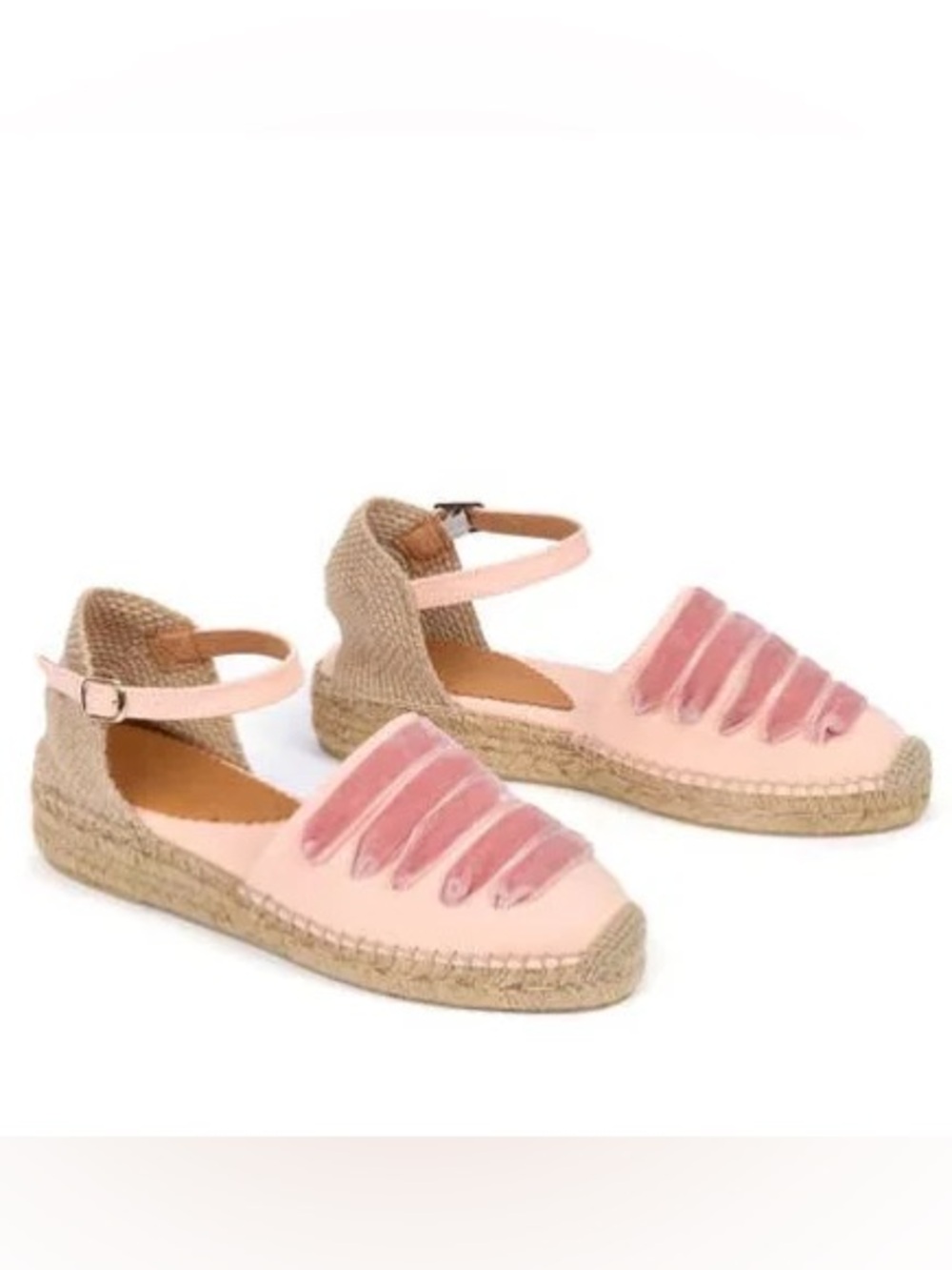 Penelope Chilvers NWOT Low Mary Jane Dali Espadrille in Tea Rose Sz 42, 11 US